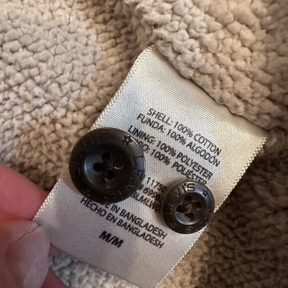 LEVI STRAUSS AND CO MENS MEDIUM HEAVY FLEECE LINED SHIRT MEDIUM - Picture 6 of 8